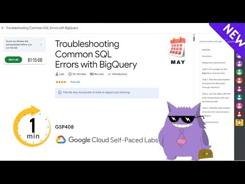 Troubleshooting Common SQL Errors with BigQuery | #2025 | #GSP408 |#qwiklabs |Solution