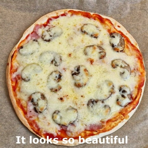 439K views · 2.6K reactions | The Easiest Pizza You’ll Ever Make! 殺 ✨ Ingredients: – Tortillas – Shredded mozzarella cheese – Pizza sauce – Sliced ham – Mushrooms ‍ Instructions: Place a tortilla on a baking sheet. Sprinkle mozzarella cheese on top. Add another tortilla and spread pizza sauce. Top with ham, mushrooms, and more cheese. Bake at 200°C (392°F) for 10 minutes — and enjoy! | Hearty and Delicious | Facebook