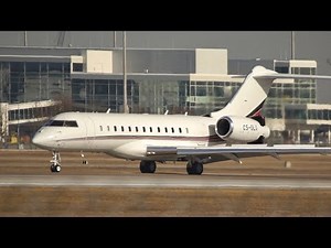 NetJets Europe Bombardier Global 6000 CS-GLG arrival at Munich Airport