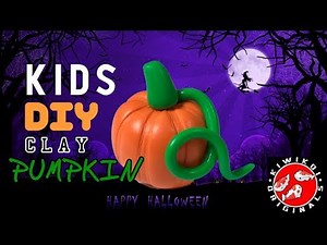 Kids DIY Clay Pumpkin Project | Simple Pumpkin Tutorial | Halloween Craft