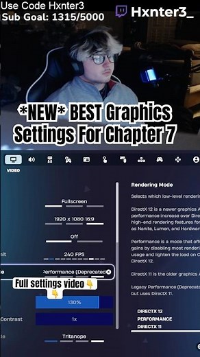 New very best graphics settings for Fortnite chapter 7 to go pro and hit unreal rank! #fortnite #fn