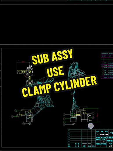 Clamp Cylinder Sub Assembly in Engineering Design