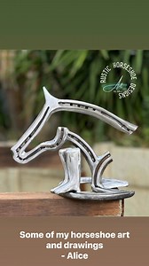 Some of my horseshoe art designs, and some of my colour pencil and graphite drawings. | Rustic Horseshoe Designs