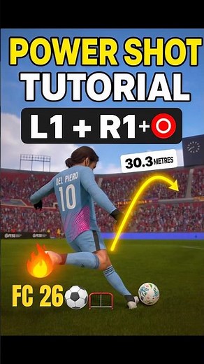 EA FC 26 PS5 Tutorial 🎮 | POWER SHOT Guide ⚡#fc26 #powershot #tutorial #fifa #ps5 #viral #fc25