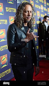 Kirk Hammett attends the premiere of 'Led Zeppelin: Celebration Day' held at the Ziegfeld Theatre. Celebration Day captures their 2007 tribute concert for Atlantic Records Founder Ahmet Ertegun at London's O2 Arena. Film will be released worldwide on October 17, 2012 by Omniverse Vision on 1,500 screens in over 40 territories, it will then be available in multiple video and audio formats on November 19, 2012. New York, NY. 9th October 2012 Stock Photo - Alamy