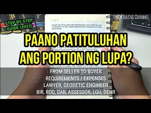 Step by Step Guide Transfer of Title of Portion of Land From Seller to Buyer | Deed of Sale 2023