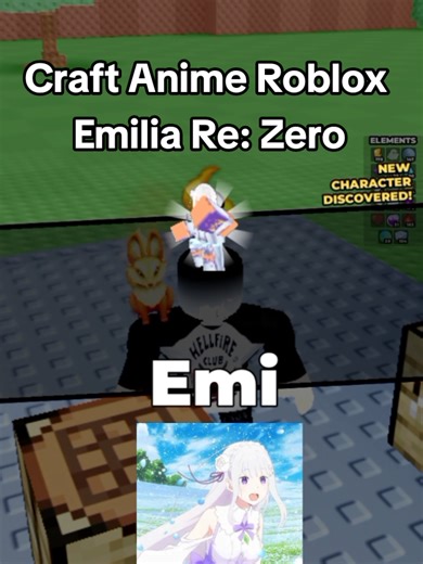 Crafting Emilia from Re:Zero in Roblox