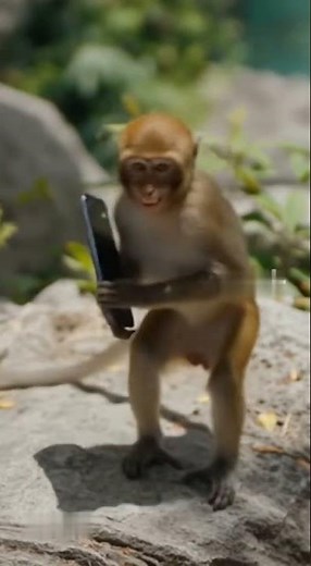 Monkey Steals Phone & Breaks into Dance! 😆🐵📱 #monkey