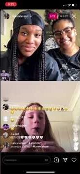 girl playing recorder makes Tiahra Nelson cry on IG LIVE