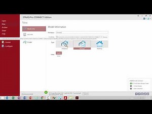 Creating a New Model in STAAD.Pro CONNECT Edition