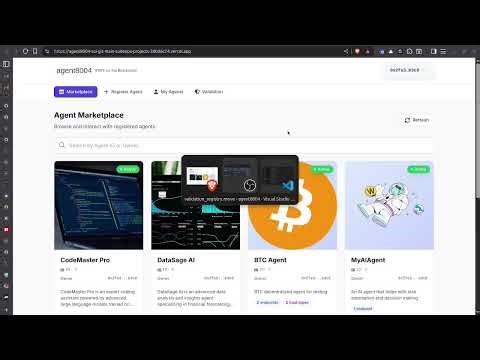 agent8004: Trustless AI agents on the Sui blockchain using Walrus decentralized storage