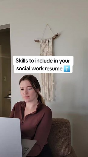Skills to include in your social work resume. Don't forget to also include HOW you gained those skills #socialworkskills #resume #socialworkresume #socialworkcareers #softskills
