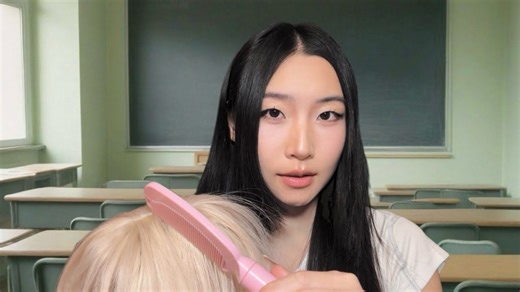 【YING助眠】ASMR｜粗鲁的Alpha女生暗恋你👩‍❤️‍💋‍👩｜轻语 梳发按摩 (26.03.23)