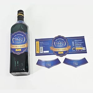 [Hot Item] Custom Self Adhesive Wine Label Bottle Sticker Roll Embossed Logo Sticker Label