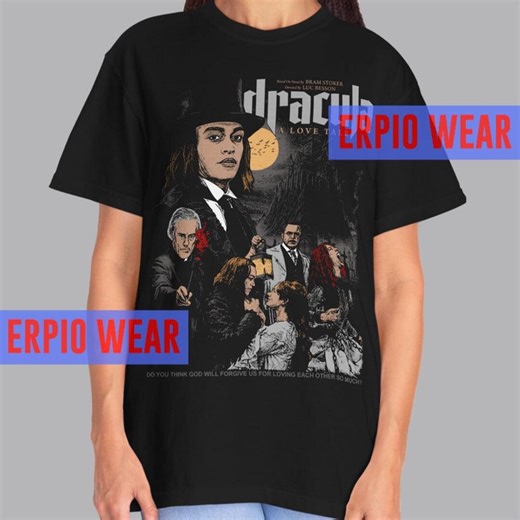 Dracula A Love Tale 2025 Movie T-shirt Bram Stoker & Luc Besson Dracula Horror Film T Shirt - Etsy