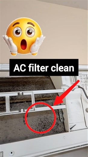 AC filter clean || how to clean air conditioner filters #shorts #filter