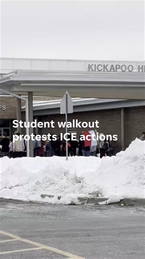 Springfield News-Leader on Instagram: "Kickapoo High School students staged a walkout Thursday morning to protest ICE actions and support immigrant community members."