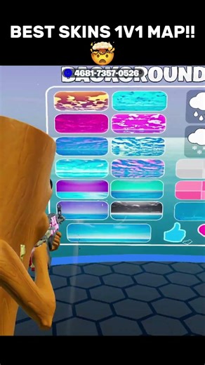 BEST 1V1 MAP with SKINS in FORTNITE #foryou #fortnite #1v1