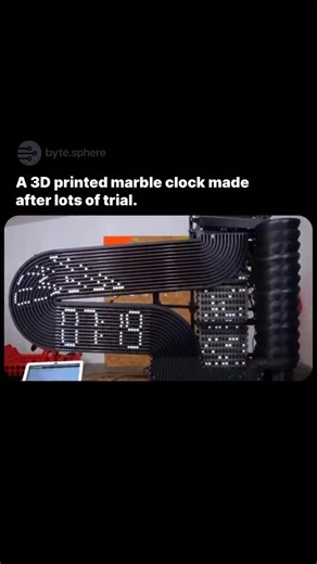 Bytes Sphere | Artificial Intelligence | Science on Instagram: "What began as a simple idea turned into a months-long engineering challenge: building a fully functional mechanical marble clock using only 3D-printed parts. Nothing worked perfectly the first time. Tracks jammed. Lifts failed. Timing drifted. Entire sections had to be redesigned, reprinted, and hand-finished just to gain a few seconds of accuracy. After countless iterations, the gravity circuit and lift system are finally operation