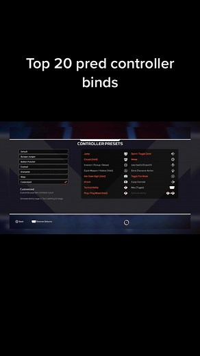 Apex Legends Top 20 Controller Binds for Predator Players