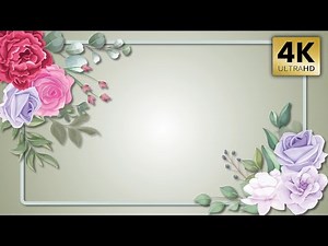 Floral Wedding Invite Green Royalty Free Template