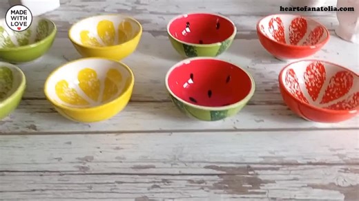 Handmade Lemon Ceramic Bowls (set of 6) | Turkish Tapas Bowls - Etsy