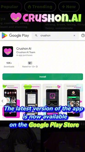 Crushon.ai App Now Available on Google Play Store