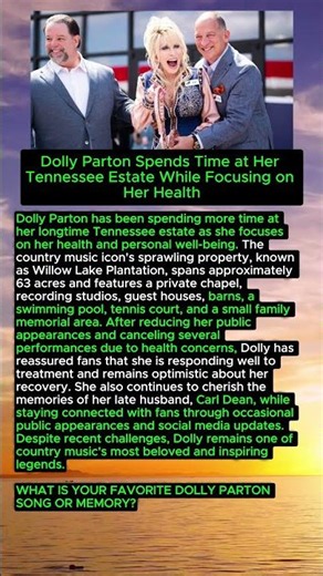 Inside Dolly Parton's Beautiful Tennessee Estate as She Focuses on Her Health #DollyParton #shorts
