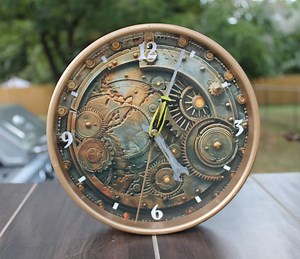 Steampunk Clock With Quartz Clock Mechanism, 8in Clock - Etsy