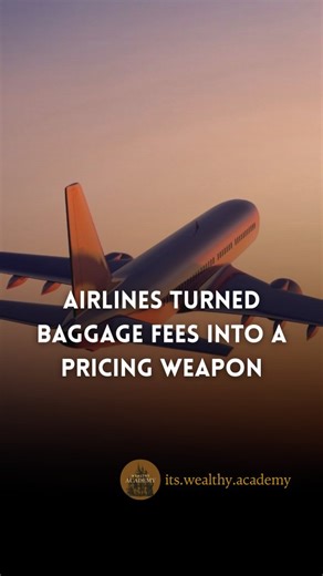 Wealth • Mindset • Income on Instagram: "Airlines didn’t add baggage fees to cover bags — they used them to unbundle the ticket and disguise price increases. Once one carrier proved ancillary fees could generate billions in high-margin revenue, the industry followed. Base fares stay artificially low to win comparison searches, while checked bags, seat selection, and change fees quietly drive profit. These charges are more flexible than fares, easier to raise, and less visible in headline pricing