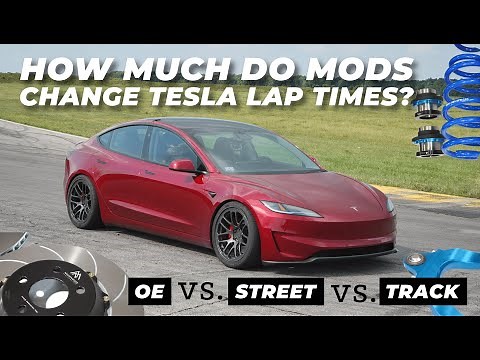 Adding Mods Every Lap Until our Tesla Model 3 Performance (Highland) is a Track Weapon