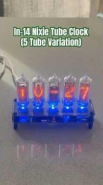 In-14 Nixie Tube Clock (5 Tube Variation) Demonstration #nixie #tube #clock #demonstration #retro