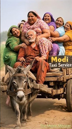 Modi Ki Donkey Taxi Overload – Full Funny Moment! 😂🤣 #shorts #funny #viral #taxi #modi #comedy