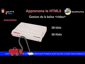 Leçon N° 24: Balise Vidéo - Apprendre HTML5 - CSS3