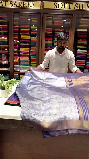 Navy Blue Kanchipuram Silk Saree with Antique Gold & Silver Zari | Clio Silks