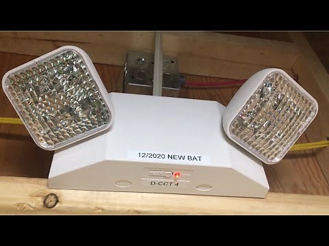 Installing and wiring an emergency light
