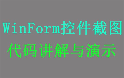 WinForm控件截图