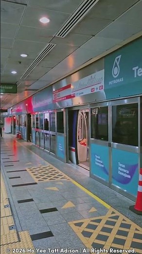 RapidKL LRT KJL PDS system upgrade on 18/03/2026 at KLCC towards to Gombak (Platform 1).