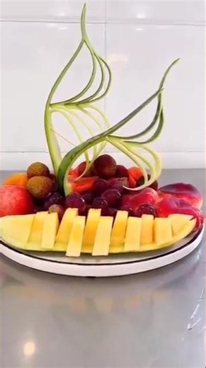 Amazing Watermelon and Melon Carving Design | Step-by-Step Skills#Plate decorated idea's#