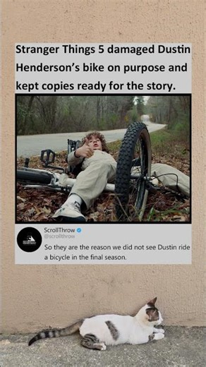 Stranger Things 5 damaged Dustin’s bike on purpose and kept extra props ready #strangerthings5