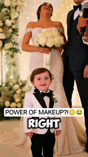 Kid Exposes Wedding Makeup 😂 | Funny Wedding Moment. #wedding #funny #shorts #family