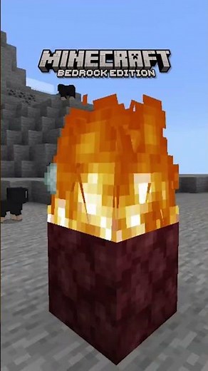 Snowball Turns Into Fireball! Bedrock Secret Trick #shorts #gaming #minecraft