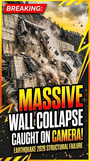 🚨 BREAKING: Massive Retaining Wall Collapse Caught On Camera! (Earthquake 2026 Structural Failure)