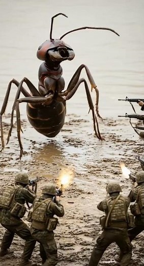 80ft GIANT ANT vs SOLDIERS ⚔️ Realistic War Horror 😨 Epic Human vs Insect Battle #ants #giantinsects