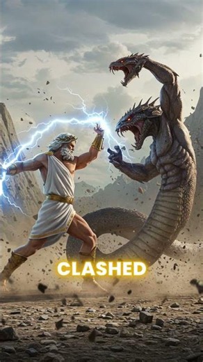 Zeus vs Typhon: The Terrifying Battle That Shook Olympus ⚡🐉 #ancienthistory #mythology #usshorts