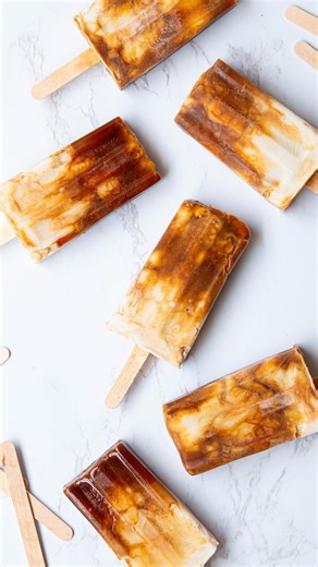 How are you keeping cool, this heatwave? Tasty chef, Amy makes Salted Caramel Espresso Yog Pops | Tasty