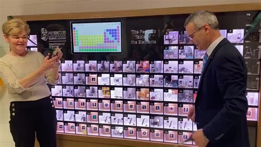 University of Limerick brings science to life with first of its kind interactive periodic table The unique new display at UL however measures a huge 2.4 metres wide by 2 metres tall and contains an impressive array of pure element samples https://www.ul.ie/news/university-of-limerick-brings-science-to-life-with-first-of-its-kind-interactive-periodic #StudyatUL | University of Limerick