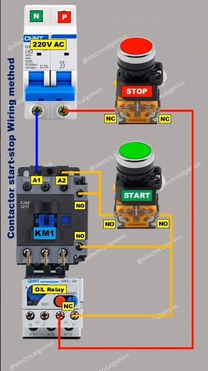 Contactor Start-Stop Wiring #shortvideo