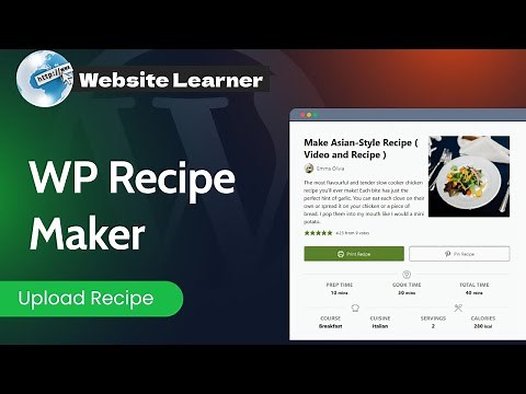 How to upload recipes with WP recipe maker plugin