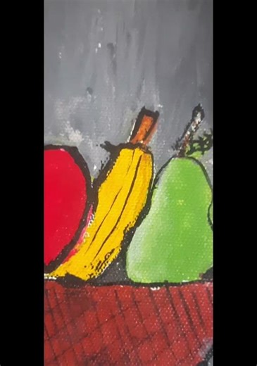 Fruits Canvas Drawing 😋 #drawing #fruits #canvaspainting
